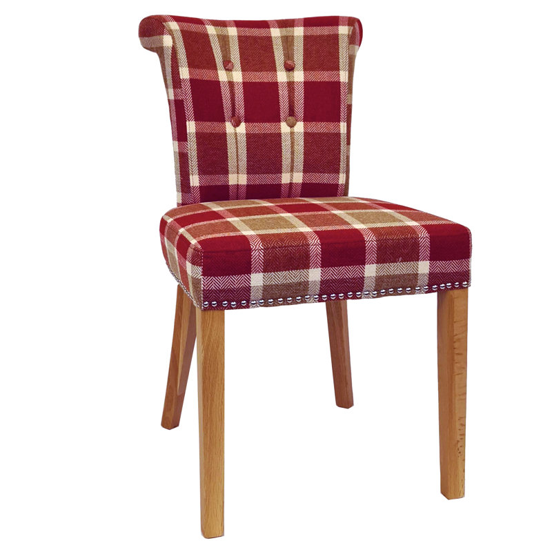 Huff 48cm H Upholstered Side Chair, Prosen Red