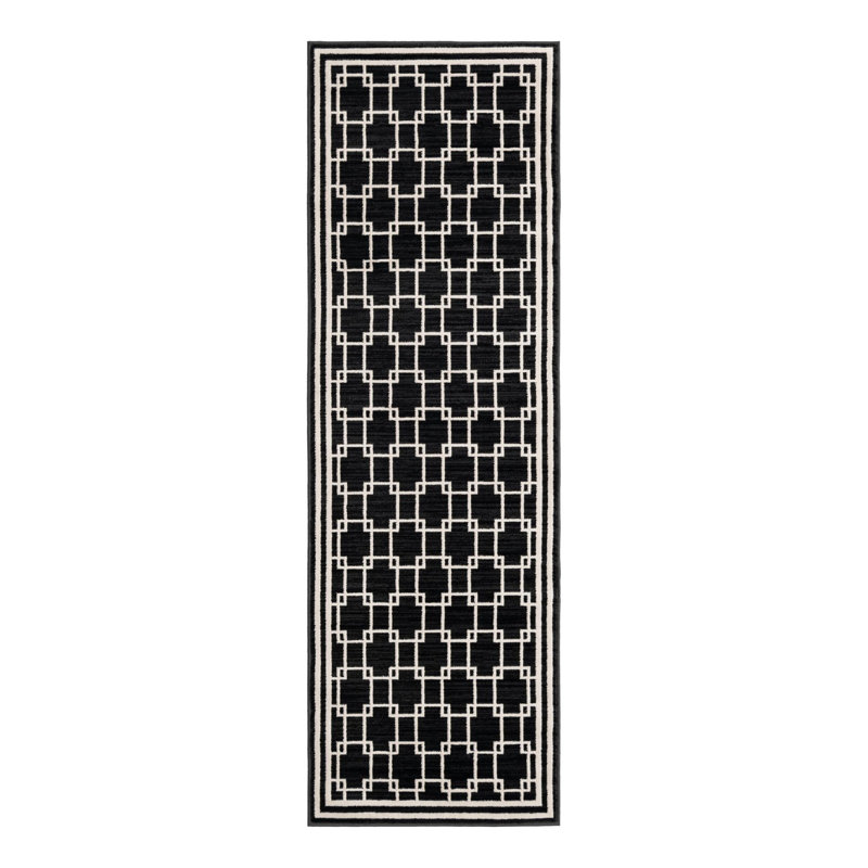 Jill Zarin Metropolitan Uptown Rug Black, Runner 2' x 6'1"