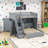 Bunk Bed with Wardrobe,USB and Lights-1243311363