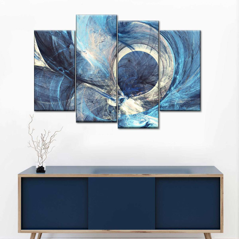 «Ocean Line Swirls», reproduction d'art sur toile, H 36 po x l 22 po x P 1 po