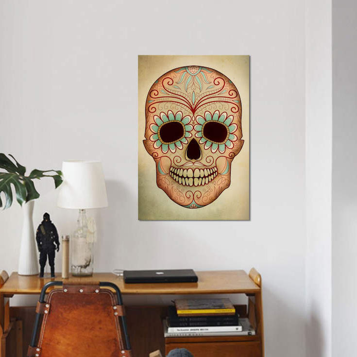 Jour du crâne mort II par Pl Studio - impression sur toile tendue, H 40 po x l 26 po x P 1,5 po, Toile tendue, Pas de tapis