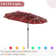 Jacobo 156'' x 78''Rectangular Lighted Market Umbrella with  16 Colour Changing Light