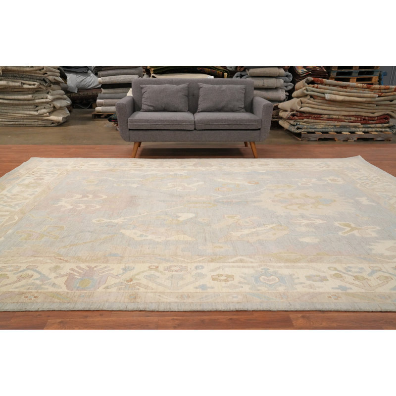 Tapis teint à la main Oushak 9 x 12