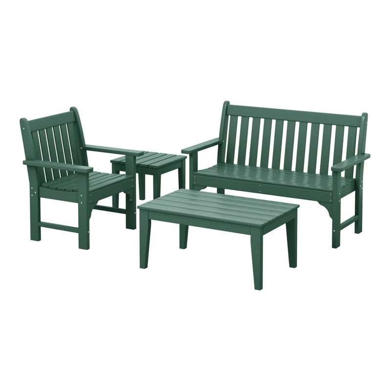 Ensemble de véranda 4 pièces Casanova, Vert foncé