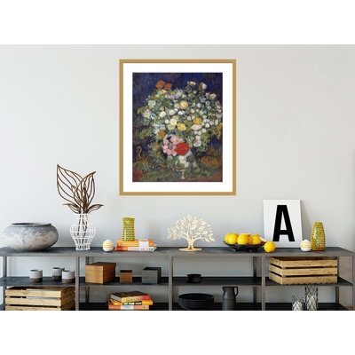«Bouquet of Flowers in a Vase» par Vincent van Gogh, impression giclée encadrée