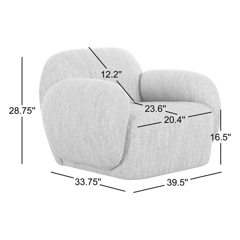 Mikah Upholstered Armchair, Light Blue Performance