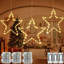 TRIXES 3PC LED Stars – Hanging Christmas Decorations – Battery Powered Xmas Lights - Remote Control included – 3 Separate Lights with Battery Packs – 6-Hour Recurring Timer Function – 8-Modes - Indoor/Outdoor Use