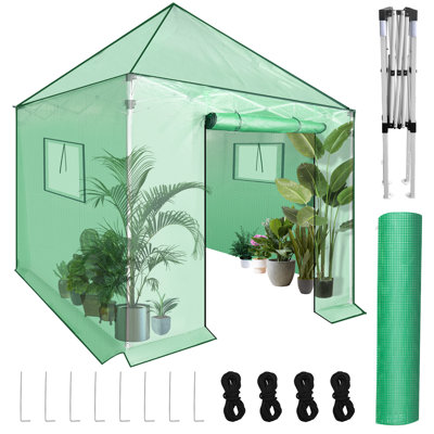 3m Portable Pop-up Plant Greenhouse For Outdoors With Uv Resistant And Waterproof