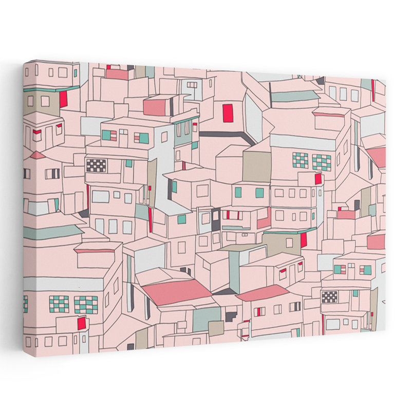 Art contemporain contemporain contemporain, H 36 po x l 24 po, Rose
