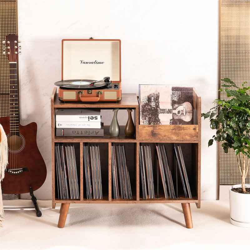 80cm Record Player Stand, Brown