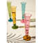  Verres à champagne Wavy Trumpet H 9 po, ensemble de quatre verres mélangés soufflés à la main