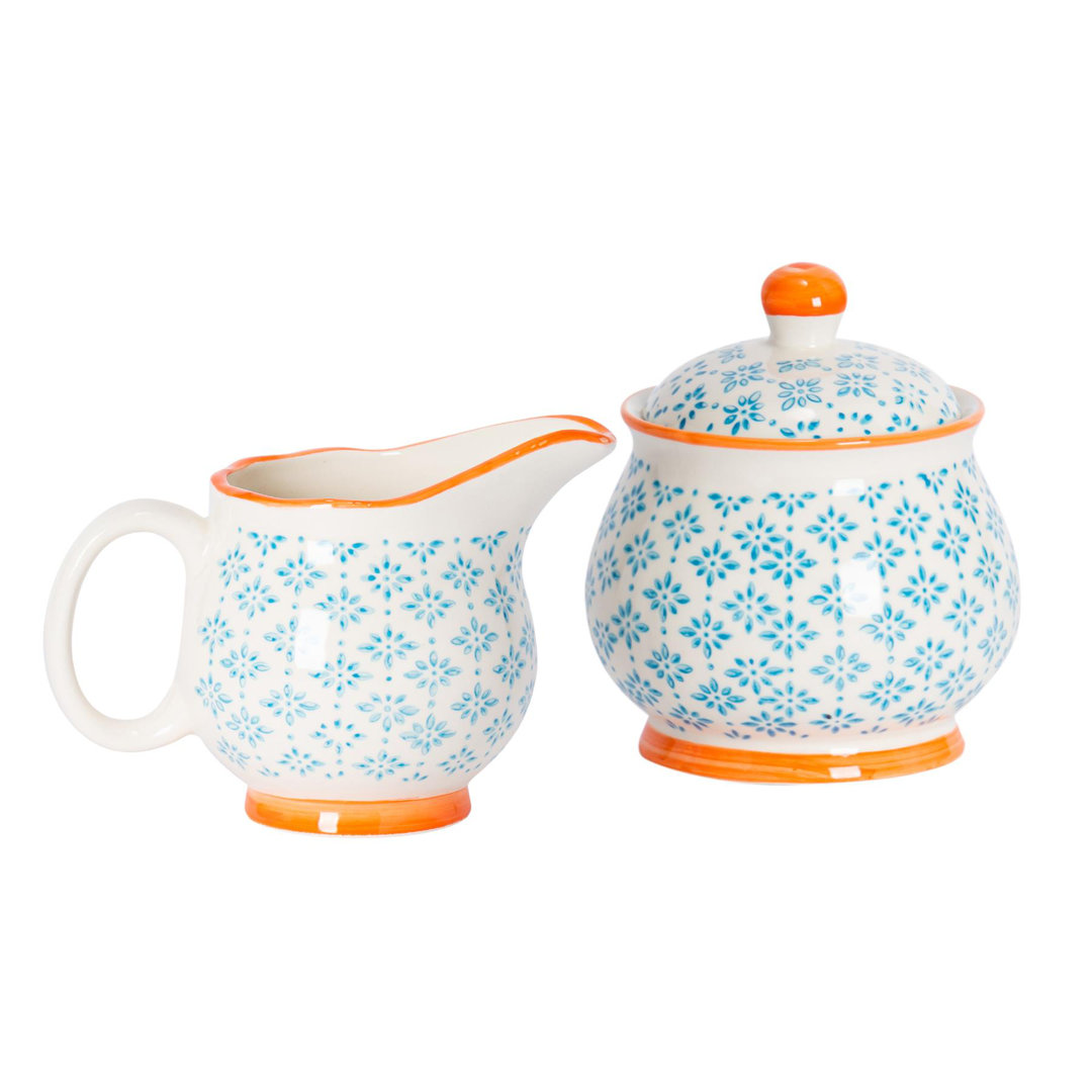 Nicola Spring - Hand-Printed Milk & Sugar - 300ml - Blue