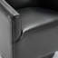 Fauteuil pivotant à base en bois noir avec une structure en contreplaqué attrayante, siège de 18,25 po de hauteur avec accoudoirs en similicuir de 23,5 po de hauteur-116822928