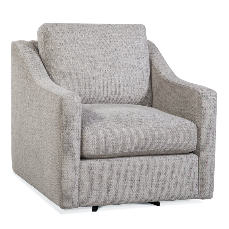 Oliver Swivel Armchair, Snow Crypton Performance; 0884-91