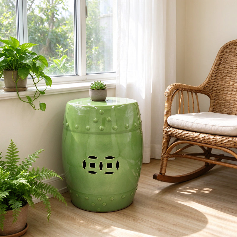 Tabouret de jardin en céramique Zella