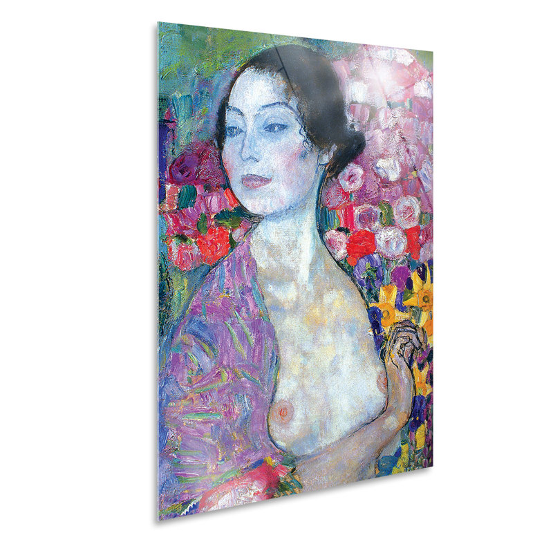 Dancer by Gustav Klimt - No Frame Painting on Glass, 95cm H x 65cm W