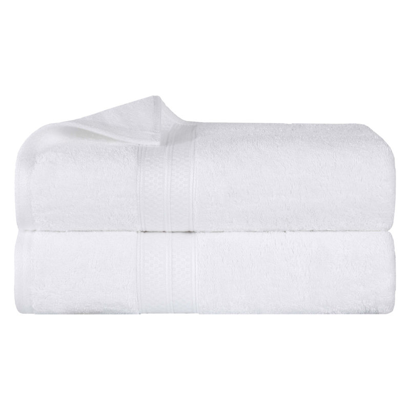 Serviettes de bain Nolhan, Blanc
