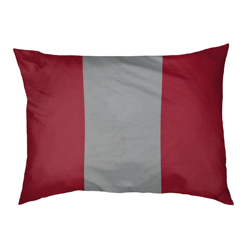 Coussin pour chien Denver, Grand (l 50 po x P 40 po x H 7 po), Rouge / argenté