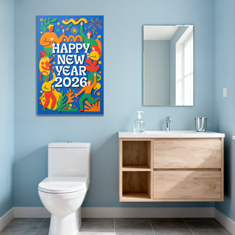 Motif de célébration mode bonne année 2026, H 24 po x l 16 po