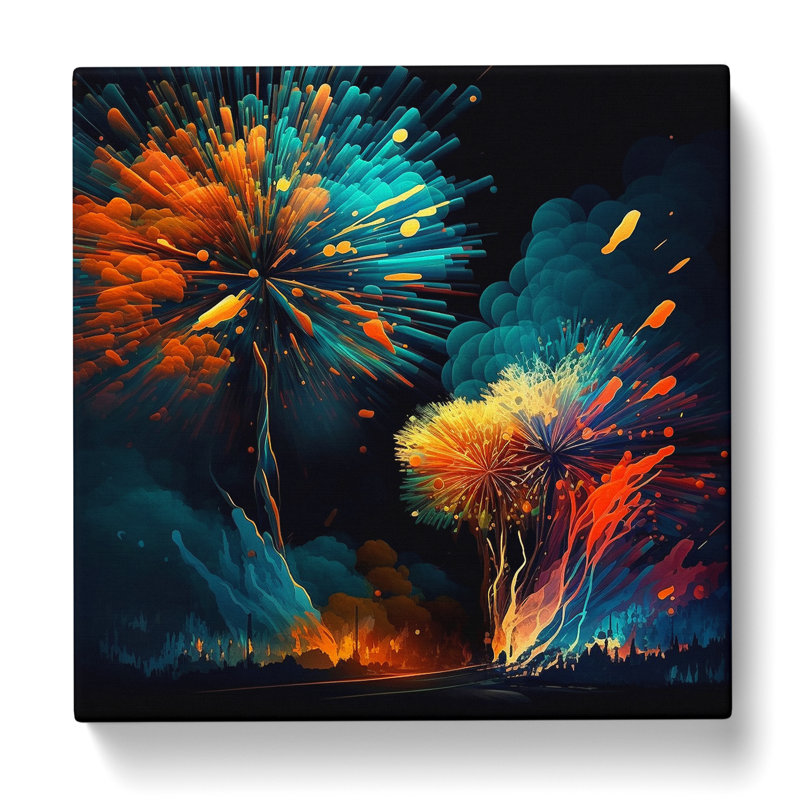 Fireworks Expressionism No.1 - Wrapped Canvas
