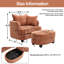 Fauteuil d'appoint 40,2 po en chenille avec repose-pieds elliptique-1602530540