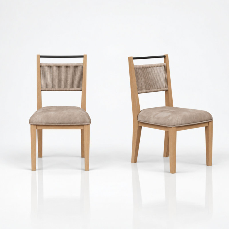 Ensemble repas 5 pièces Marielle Wood Furniture, Bois beige