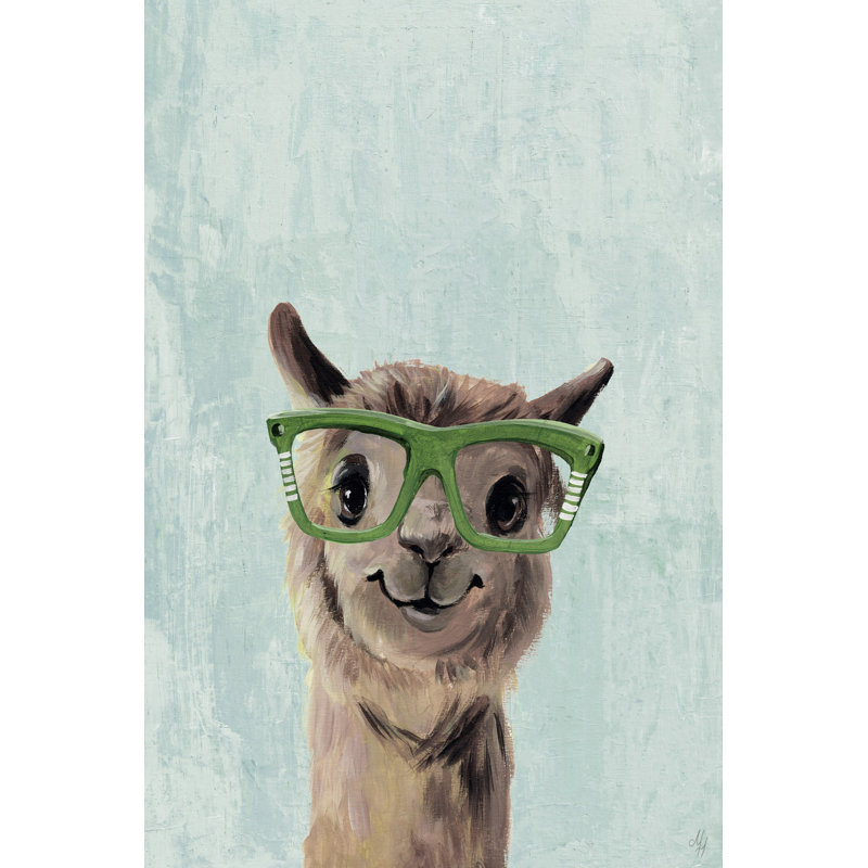 Green Glasses - Wrapped Canvas Painting, 38cm H x 25cm W x 3.81cm D