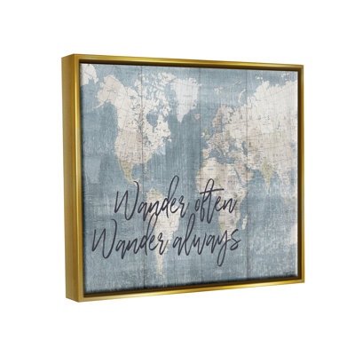 Art mural sur toile, "Carte du monde en détresse", "Always Always" par Kyra Brown