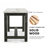 Kalb Rectangular Marble Top with Solid Wood Base Dining Table
