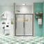 Medium Sliding Shower Door with Tempered Glass-113150627