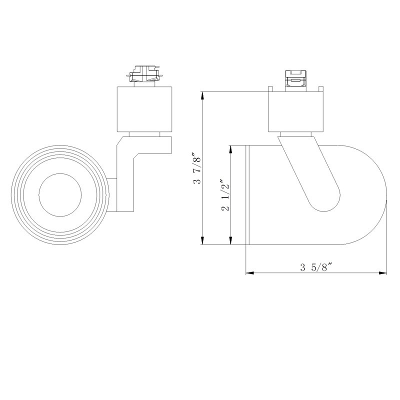 Adjustable Track Lighting Head, White