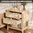 Modern Farmhouse 2-drawer Nightstand Set Of 2 With Open Storage Cubby, Light Oak Finished Accent End Tables