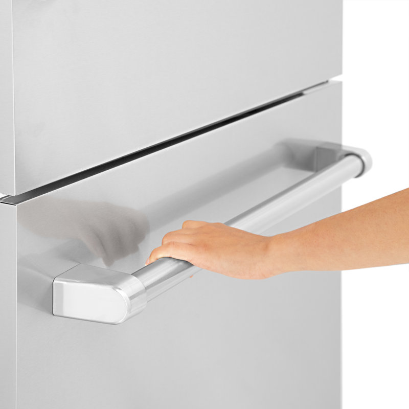ZLINE 30 Autograph Edition 16.1 cu. ft. Built-in 2-Door Bottom Freezer Refrigerator with Accent, Stainless Steel