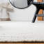 Tapis ivoire en laine et coton à tissage plat Estien-439191268