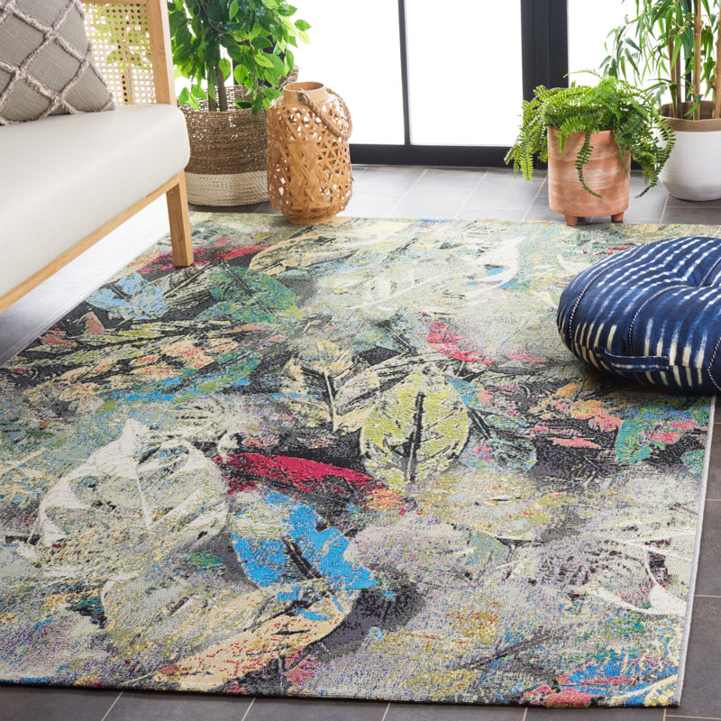Barbados 500 Performance Floral Indoor/Outdoor Area Rug, Rectangle 5'3" x 7'6"