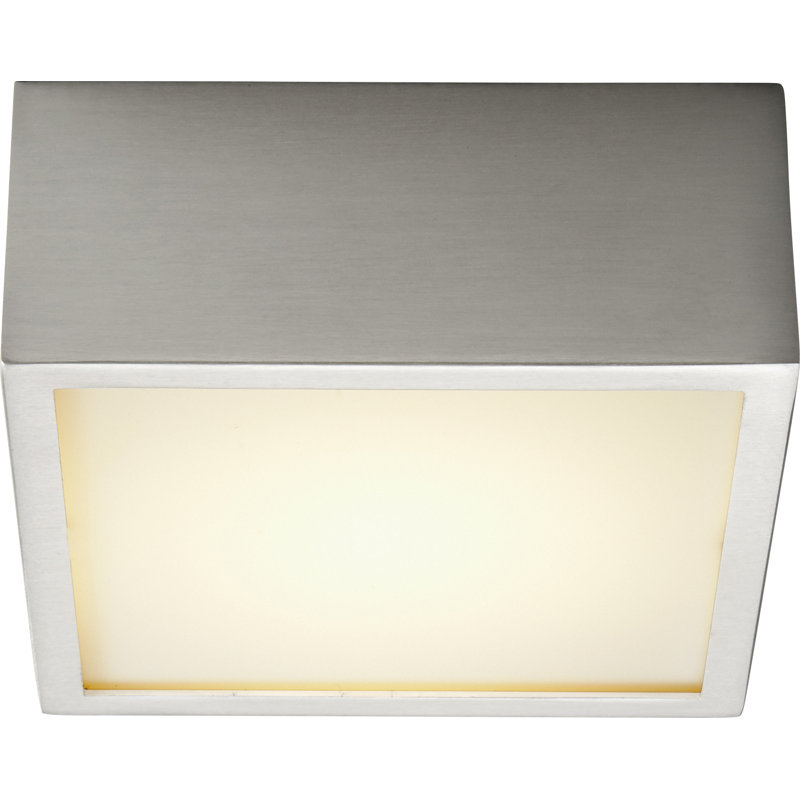 Pyxis Acrylic Flush Mount, Satin Nickel