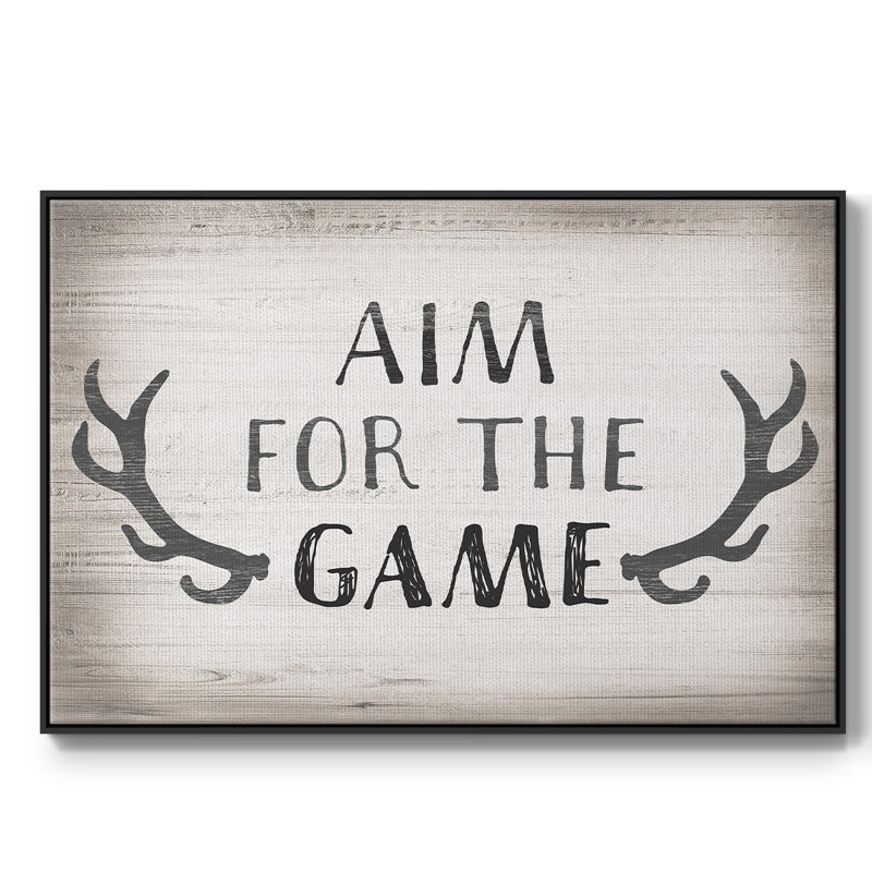 «Aim Game», reproduction sur toile, H 25 po x l 37 po x P 2 po, Noir
