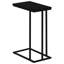 Table à collation moderne avec base en métal noir pour chambre à coucher, salon, bureau dans la chambre, espace