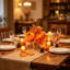 Décoration d'automne : citrouille artificielle, arrangement de feuilles d'érable, centre de table floral Mini Harvests avec panier en métal, ornement de table d'automne pour la maison-1196831748