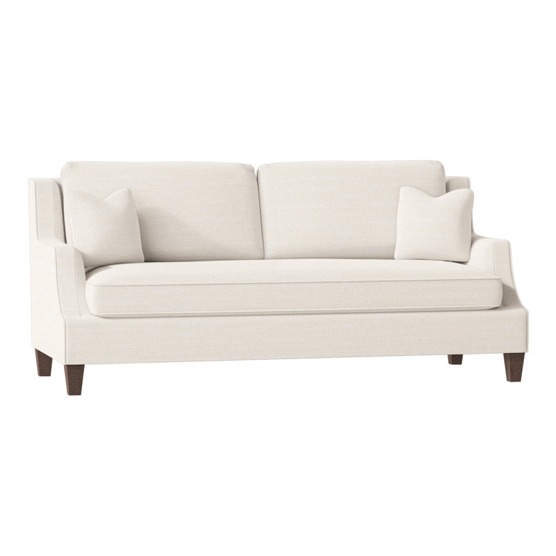 Savannah Upholstered 87.5'' Sofa, Hazelnut, Perigold In The Loop Sea Salt