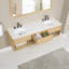 Redbridge 72'' Double Wall Mounted Bathroon Vanity with Quartz Top