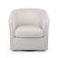 Fauteuil club pivotant rembourré en lin moderne avec garniture cloutée et baignoire confortable pour plus de confort et de style-1046278783