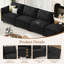 Causeuse moderne en chenille avec mousse durable à haute densité et deux coussins décoratifs-1050624649