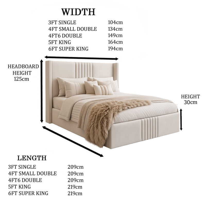 Bed, Beige, Super King (6')