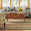 Table basse en bois massif avec rangement Ponce