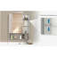 Armoire à pharmacie 24 po x 30 po avec miroir pour salle de bain, miroir de salle de bain mural avec rangement, tablettes réglables, cadre en aluminium, fixation en surface argent