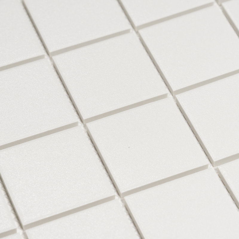 Sage 2" x 2" Square Porcelain Matte Mosaic Tile, White