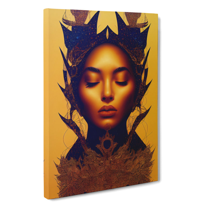 A Golden Woman No.3 - Wrapped Canvas, 50cm H x 35cm W x 3cm D