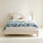 Modern Upholstered Platform Bed with Wingback Headboard and Walnut Wooden Legs, No Box Spring Needed-303500618-303500617