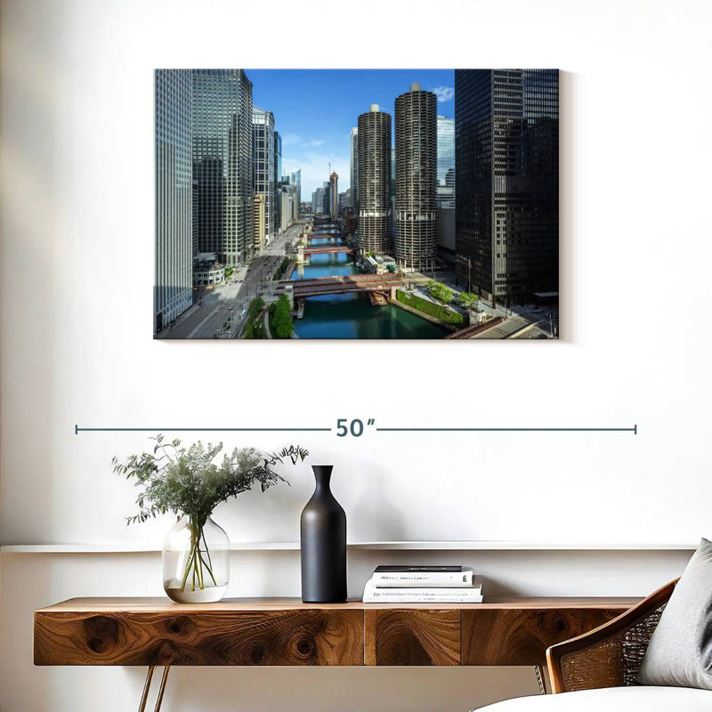 Tergel Chicago Riverside Towers, H 24 po x l 36 po